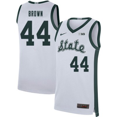 Men Michigan State Spartans NCAA #44 Gabe Brown White Authentic Nike Retro Stitched College Basketball Jersey KT32C24RC